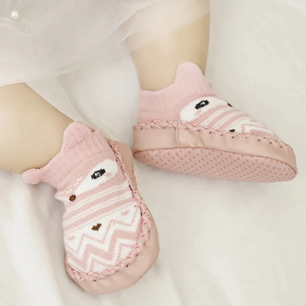 Lovable Soft Leather Sole Baby Shoes Socks For Infants & Toddlers (3).jpg