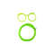 Funky 2-in-1 Drinking Straw Glasses Green
