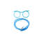 Funky 2-in-1 Drinking Straw Glasses Blue