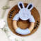 Food Grade Bunny Teether Ring Blue