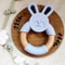 Food Grade Bunny Teether Ring Blue