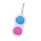 Anti-Stress Fidget Bubble Popper Keychain 2 Circles