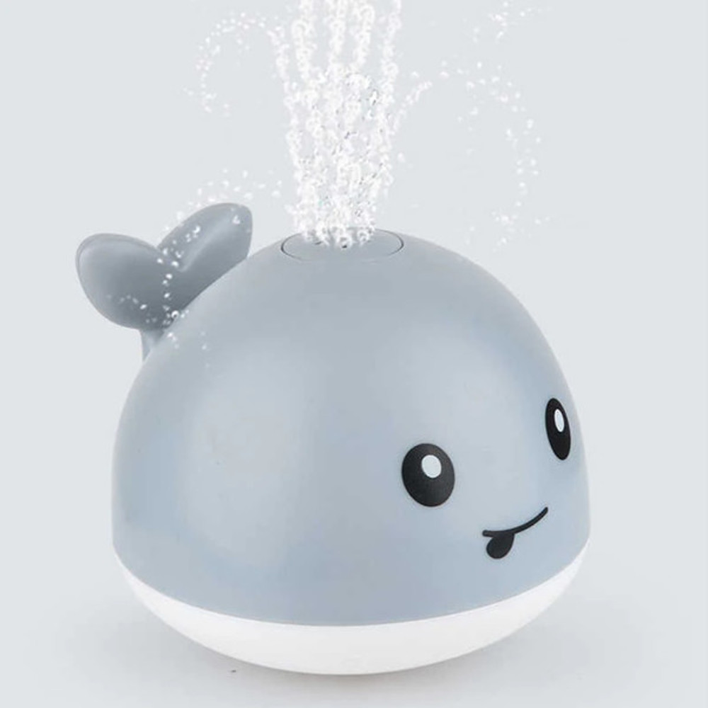 Light Up Whale Bathtub Toy For Kids Gray