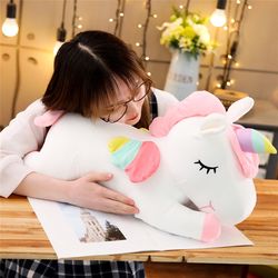 cute & fluffy rainbow unicorn plush toy