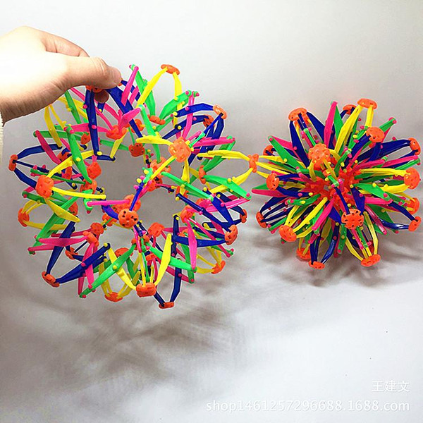 Retractable Rounded Ball Toy Rainbow Expandable Ball Toy | Inspire Uplift