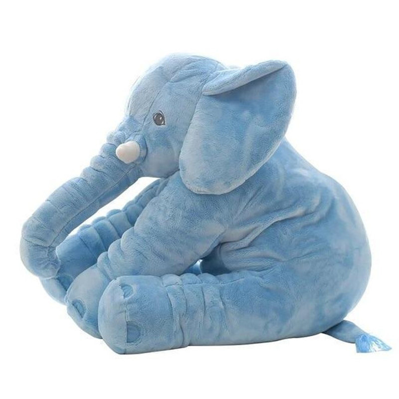 Adorable Elephant Plush Toy Pillow Blue