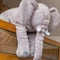 Adorable Elephant Plush Toy Pillow Gray 2