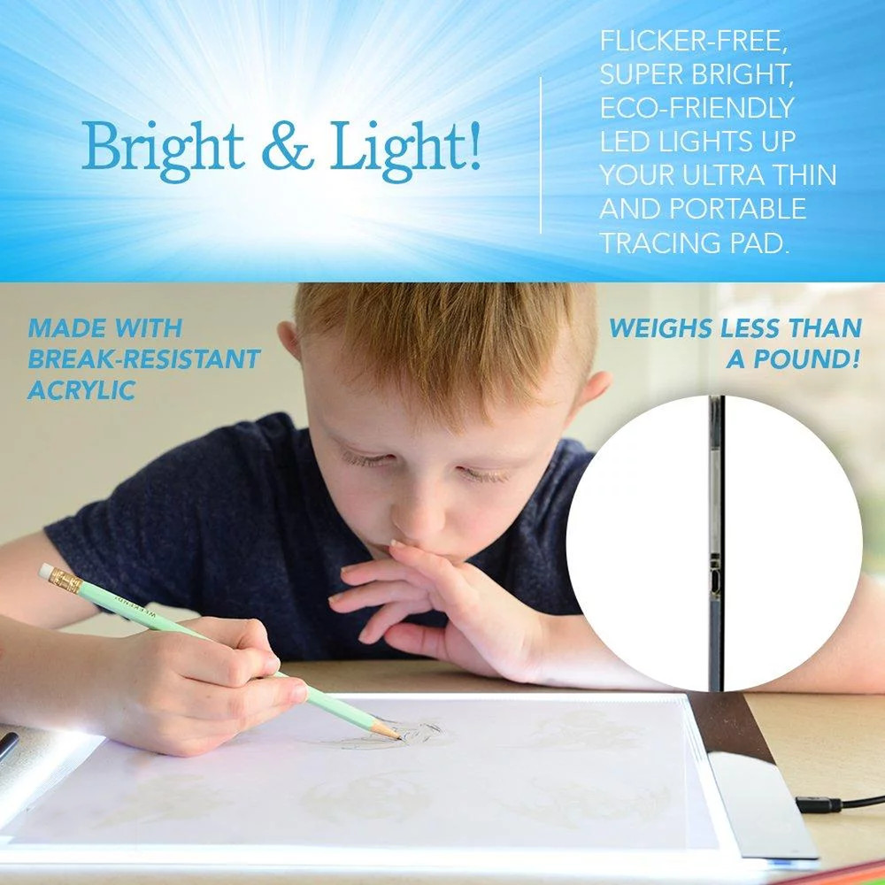 Adjustable light desk for drawing