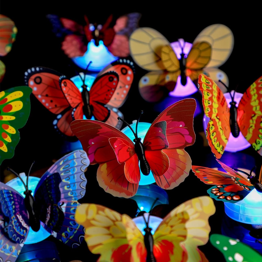 Vibrant Multicolor LED 3D Butterfly Wall Lights 3