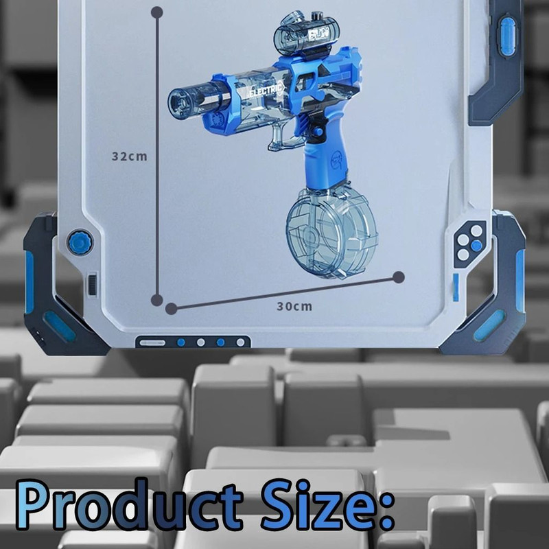 Electric Water Gun With Cool Light  Full Automatic Water Spray Gun For Kids Summer Toy Sports Enter 4