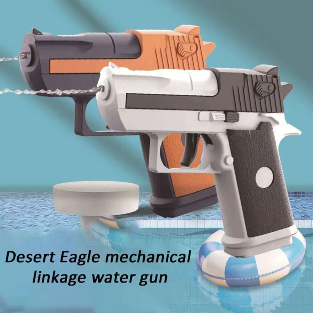 Mini Desert Eagle Water Gun  Mechanical Continuous Firing Summer Toy For Kids 5