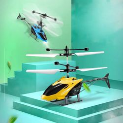 rechargeable remote control helicopter two-way gesture induction, led light, anti drop, 12m range