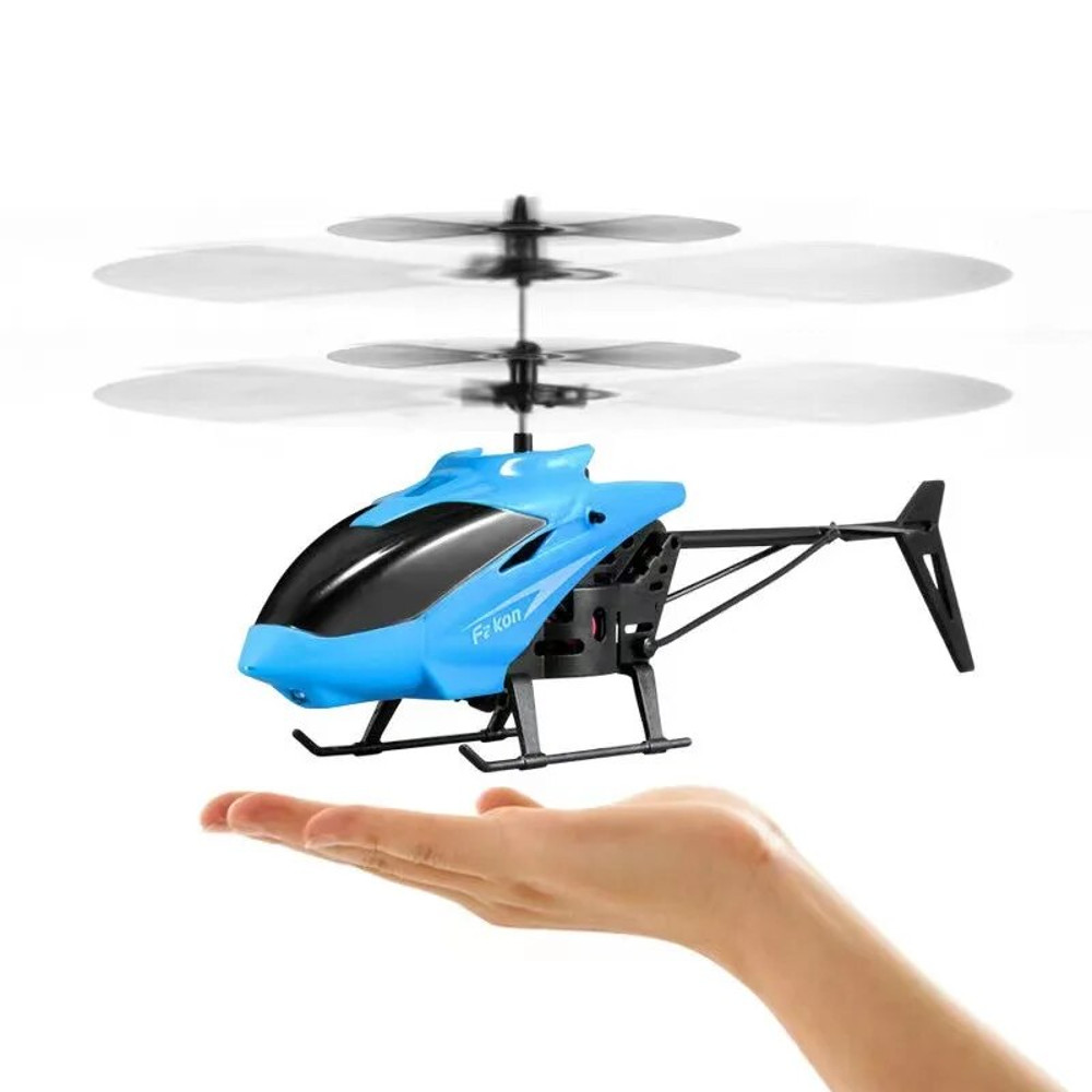 Rechargeable Remote Control Helicopter Two-Way Gesture Induction, LED Light, Anti Drop, 12M Range
