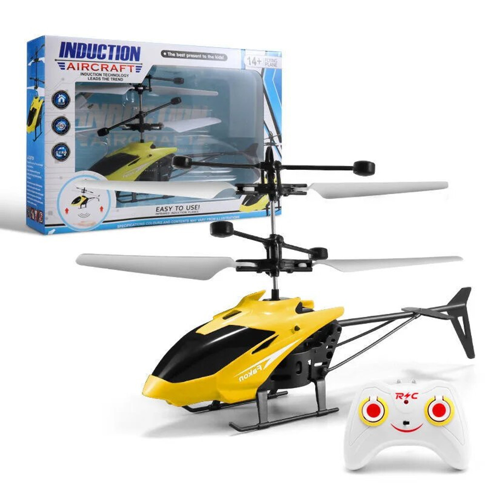 Rechargeable Remote Control Helicopter Two-Way Gesture Induction, LED Light, Anti Drop, 12M Range