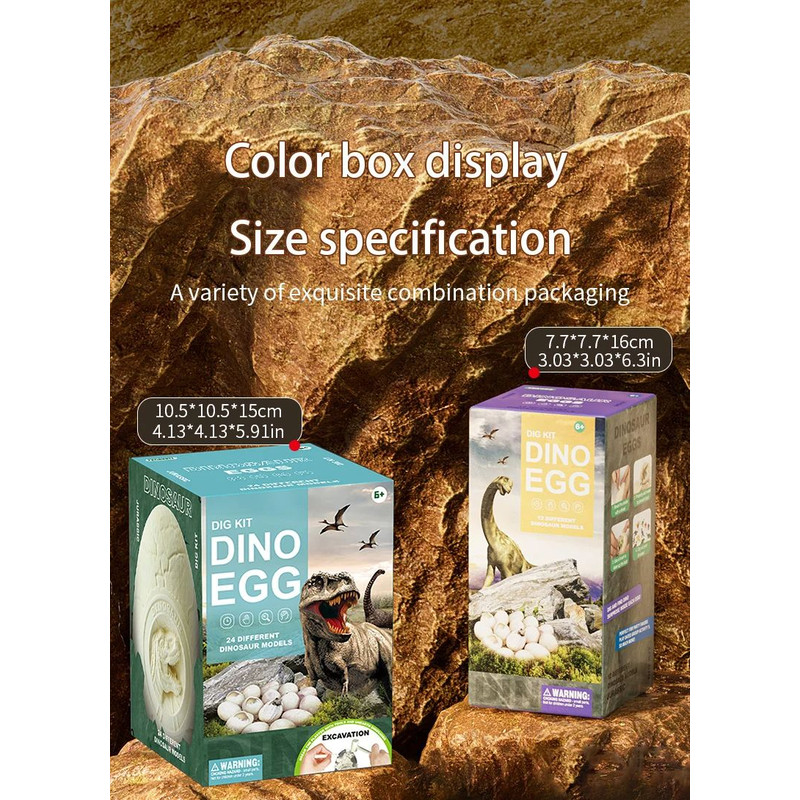 Dinosaur Eggs Dig Kit Children Archaeology Toy With Fossil Puzzle DIY Handmade Blind Box Treasure H