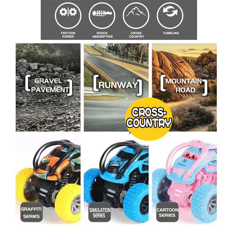 Inertial OffRoad Vehicle Toy Super Fall Resistant Climbing Car Model Car Childrens FourWheel Drive 3