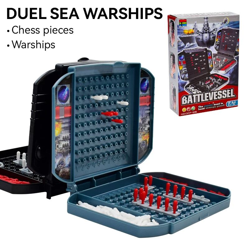 Childrens Warship Board Game TwoPlayer Naval Combat Strategy Game For Kids 5