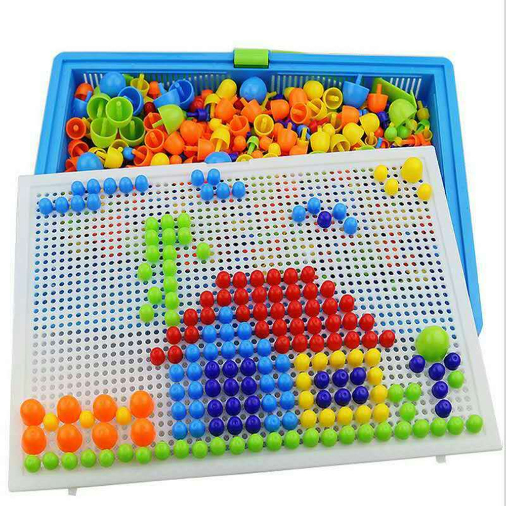 3D Puzzle Games for Kids BoxPacked Grain Mushroom Nail Beads  Intelligent Educational Toys