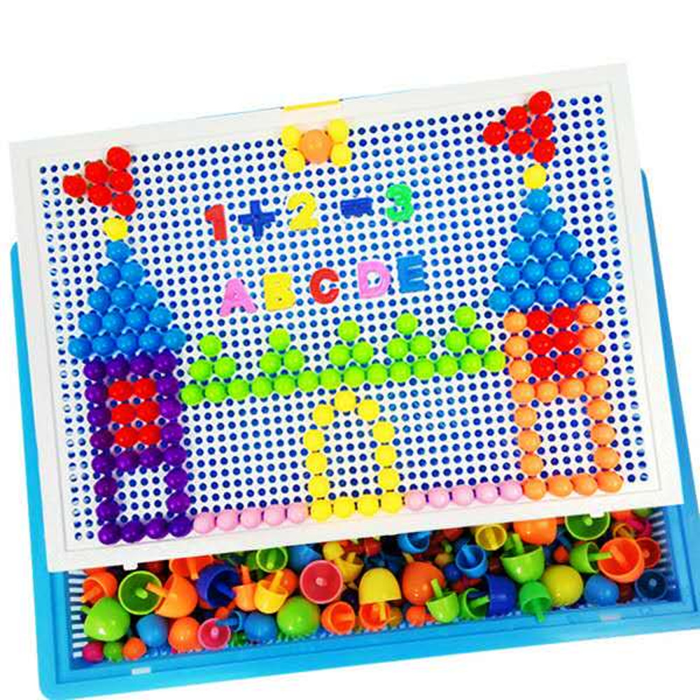 3D Puzzle Games for Kids BoxPacked Grain Mushroom Nail Beads  Intelligent Educational Toys