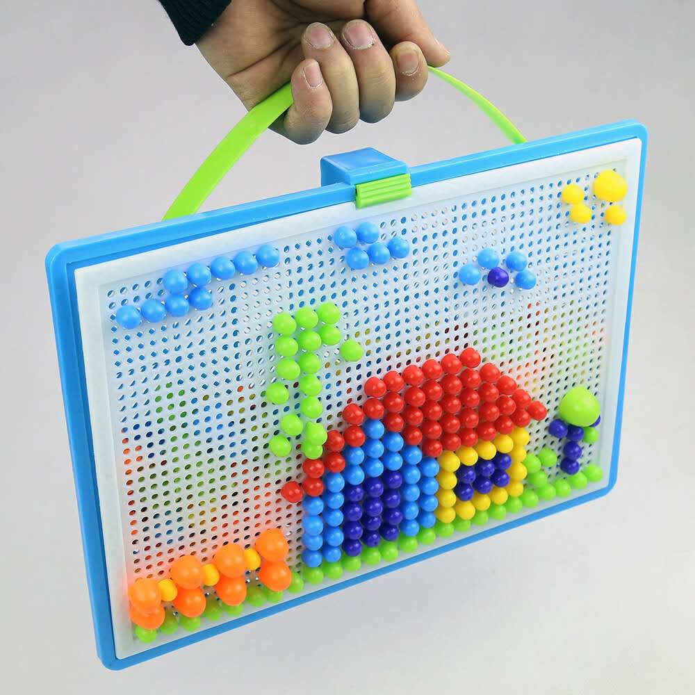 3D Puzzle Games for Kids BoxPacked Grain Mushroom Nail Beads  Intelligent Educational Toys