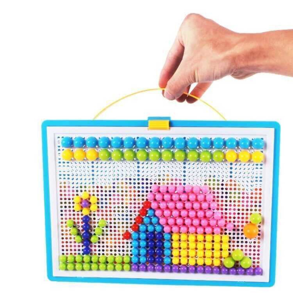 3D Puzzle Games for Kids BoxPacked Grain Mushroom Nail Beads  Intelligent Educational Toys