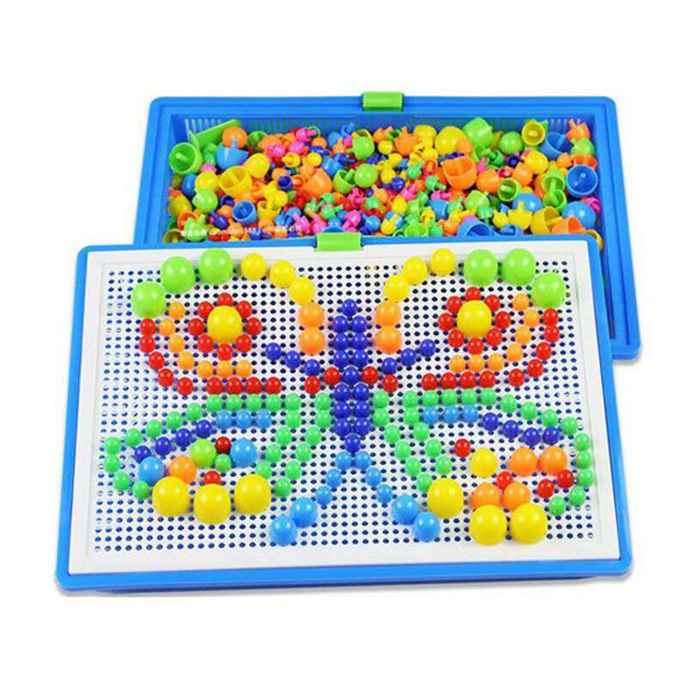 3D Puzzle Games for Kids BoxPacked Grain Mushroom Nail Beads  Intelligent Educational Toys