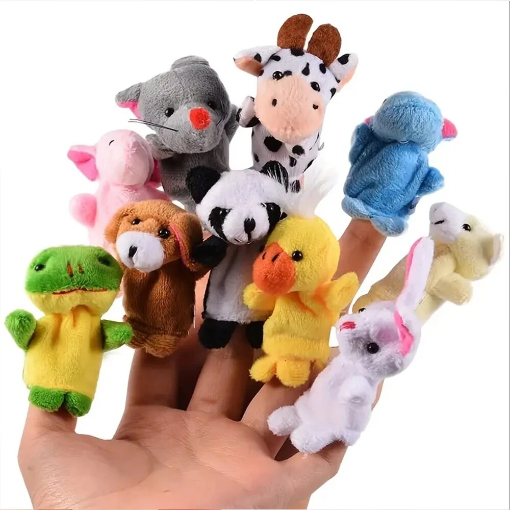 Soft Plush Finger Puppet Doll Fun Cartoon Puppet Toy For Babies Toddlers  Early Learning Play 3