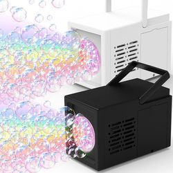 automatic bubble blowing machine electric bubble toy for kids, outdoor birthday party fun