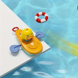 duck kayak toy for kids, cute little yellow duck pool & bathroom toy