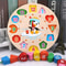 Children Educational Clock Puzzle Cartoon Animal Tangram Toy for Early Learning Cognitive Developm