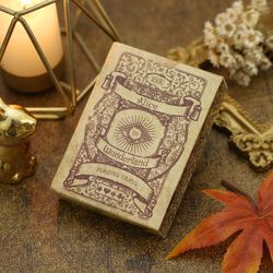 vintage style alice in wonderland poker playing cards deck, retro board game fun
