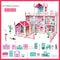Children's Music Doll House Assembly Villa, 3D DIY Dream Princess Castle Set for Girls