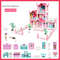 Children's Music Doll House Assembly Villa, 3D DIY Dream Princess Castle Set for Girls