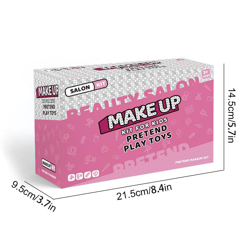 Girls Beauty Salon Set Pretend Play Hair Cutting Kit With Hair Dryer Scissors Barber Apron Styling 5