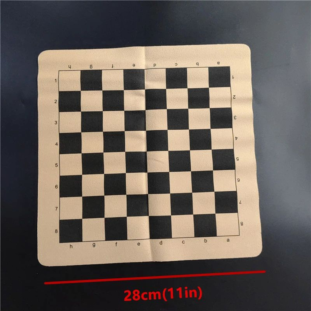Imitation Ancient Chess Trumpet Resin Chess Pieces With Leather Chessboard Qing Bing Figure Puzzle  1