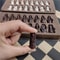 Imitation Ancient Chess Trumpet Resin Chess Pieces With Leather Chessboard Qing Bing Figure Puzzle 3