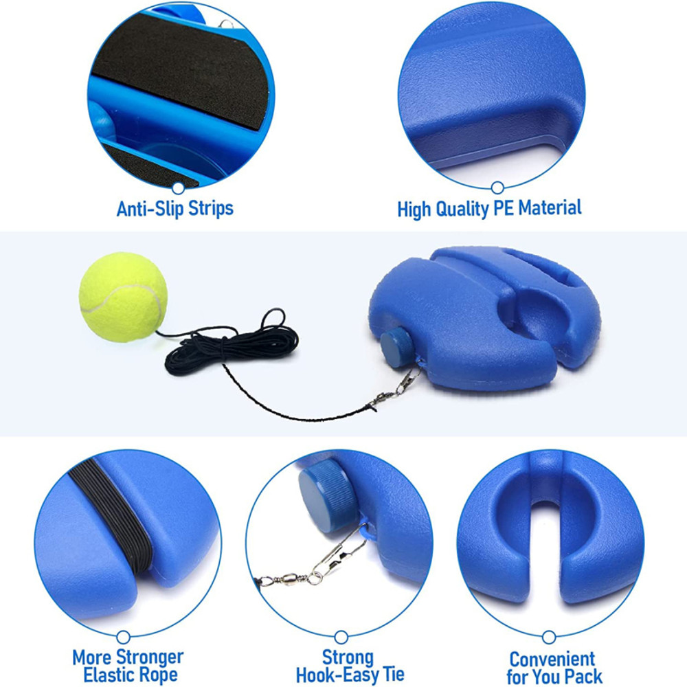 Tennis Training Ball Professional Rebound Ball Trainer for Self-Study & Indoor/Outdoor Practice