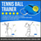 Tennis Training Ball Professional Rebound Ball Trainer for Self-Study & Indoor/Outdoor Practice
