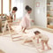 Medium Foldable Pikler Triangle Set with Sliding Ramp & Climbing Arch, 5-in-1 Wooden Toddler Climbing Toys Indoor