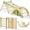 Robotime Robud 7-in-1 Foldable Wooden Climbing Toy Montessori Triangle Set with Slide & Rope Net for Girls & Boys