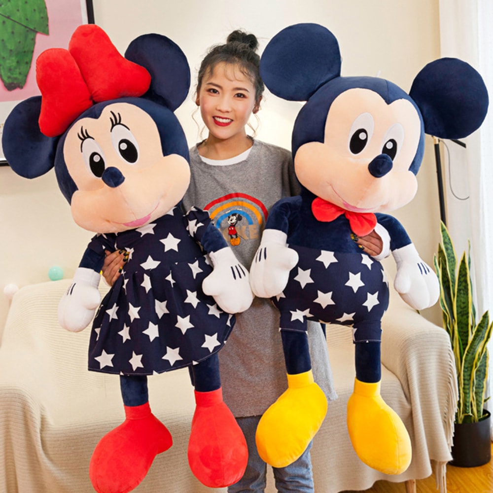 Disney Star Mickey Plush Toy Minnie Doll Large Couple Mickey Mouse Playing With Childrens Pillow D 1