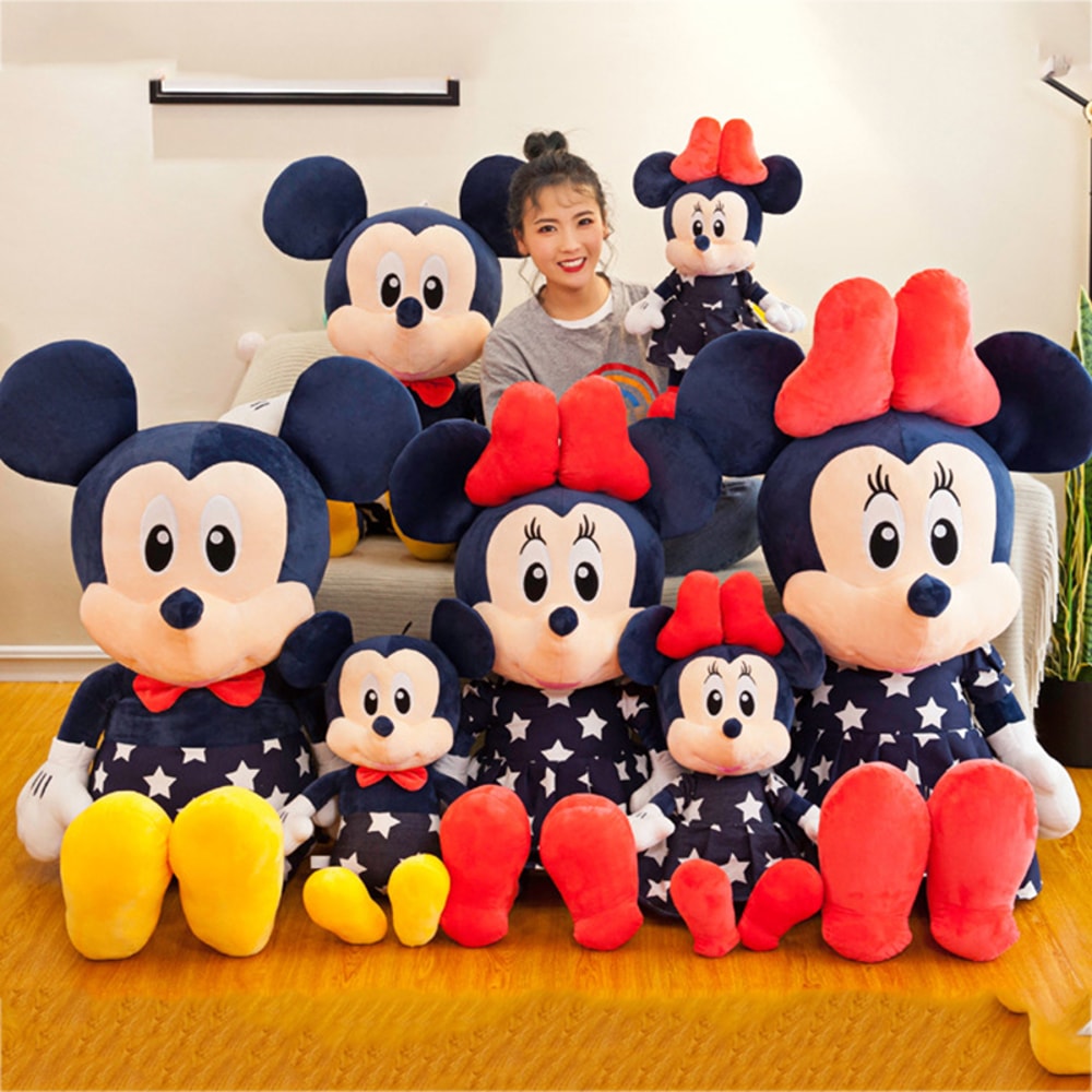 Disney Star Mickey Plush Toy Minnie Doll Large Couple Mickey Mouse Playing With Childrens Pillow D 5
