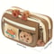 Cute Capybara Canvas Pencil Case Set With Doll Stickers Layered Compartment Zipper Closure For Back 3
