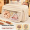 Cute Capybara Canvas Pencil Case Set With Doll Stickers Layered Compartment Zipper Closure For Back 6