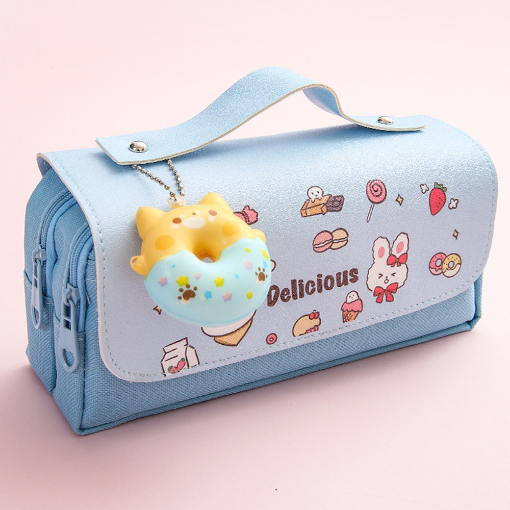 3D Kawaii Pencil Case Girls Waterproof Decompression Pen Pouch, Aesthetic School Organizer Box, Back to School Gift