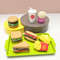 Kids Mini Simulation Food Kitchen Toys Set Pretend Play Cooking Toys Gifts Hamburger Fries Sandwich 0