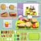 Kids Mini Simulation Food Kitchen Toys Set Pretend Play Cooking Toys Gifts Hamburger Fries Sandwich 5