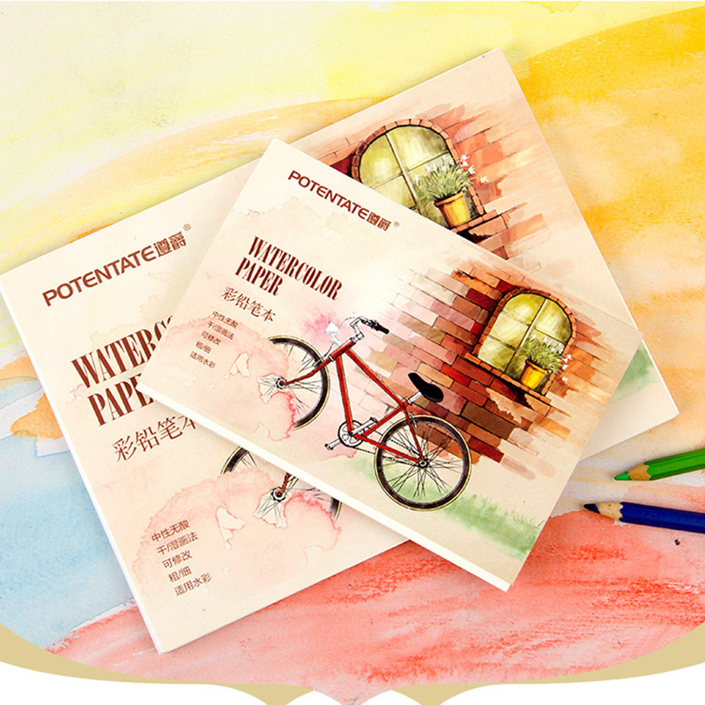 Watercolor Sketchbook Sheets for Beginner Drawing, Color Pencil Sketch, Painting Handbook Paper Art Supplies