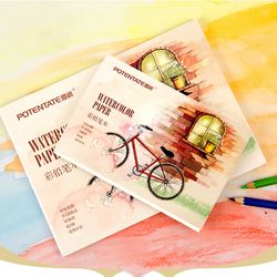 watercolor sketchbook sheets for beginner drawing, color pencil sketch, painting handbook paper art supplies