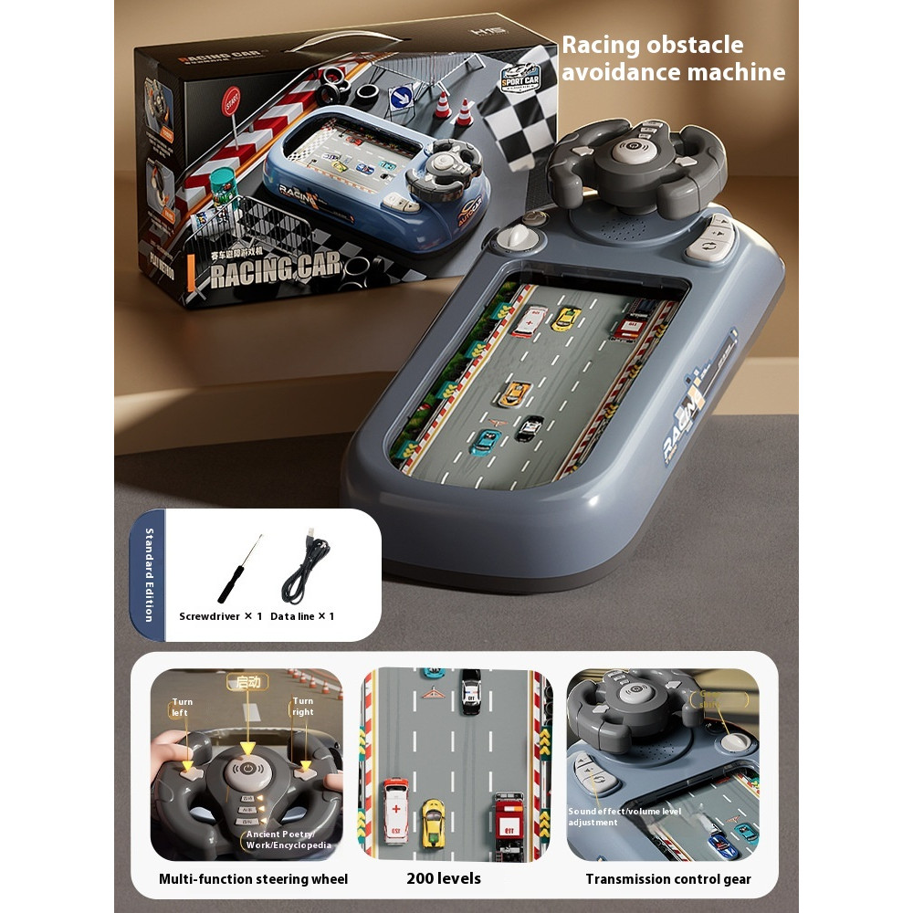 Kids Steering Wheel Toy Electronic Simulation Racing Game With Realistic Sounds  LED Lights Adventu 6